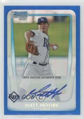 Matt Moore [Blue Refractor Autograph] #BCP220 Baseball Cards 2011 Bowman Chrome Prospects Prices