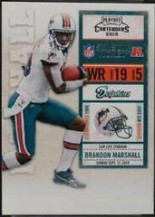 Brandon Marshall #49 Football Cards 2010 Playoff Contenders Prices