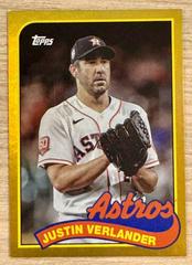 Max Scherzer, Justin Verlander [Gold] #89DH-16 Baseball Cards 2023 Topps Archives 1989 Doubleheaders Prices