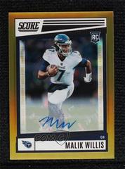 Malik Willis [Gold Zone] #SP-305 Football Cards 2022 Panini Chronicles Score Premium Rookies Prices