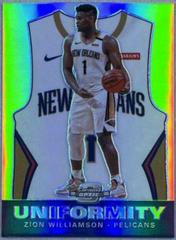 Zion Williamson #5 Basketball Cards 2019 Panini Contenders Optic Uniformity Prices