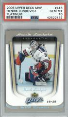 Henrik Lundqvist [Platinum] Hockey Cards 2005 Upper Deck MVP Prices