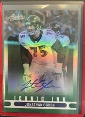 Jonathan Ogden [Green] #II-JO Football Cards 2022 Panini Absolute Iconic Ink Autographs Prices