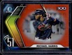 Michael Harris [Orange] #BTP-51 Baseball Cards 2022 Bowman Scouts' Top 100 Prices