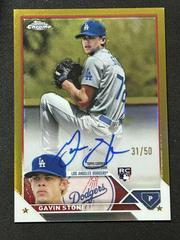 Gavin Stone [Gold] #RA-GS Baseball Cards 2023 Topps Chrome Update Rookie Autographs Prices