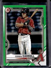 Corbin Carroll [Green] Baseball Cards 2021 Bowman Paper Prospects Prices