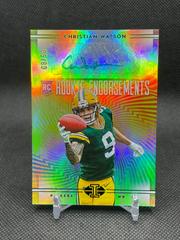 Christian Watson [Green] #RE-CW Football Cards 2022 Panini Illusions Rookie Endorsements Autographs Prices