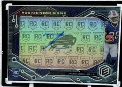 James Cook [Blue] #RNS-JC Football Cards 2022 Panini Elements Rookie Neon Signs Autographs Prices