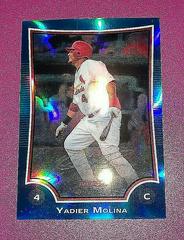 Yadier Molina [Blue Refractor] #187 Baseball Cards 2009 Bowman Chrome Prices