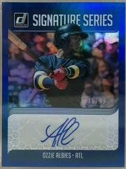 Ozzie Albies [Blue] #SS-OA Baseball Cards 2018 Panini Donruss Signature Series Prices