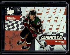 Matias Maccelli #SGR-14 Hockey Cards 2022 Upper Deck Credentials Speed of the Game Rookie Prices