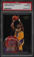 Kobe Bryant Basketball Cards 1996 Fleer European Prices