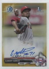Elniery Garcia [Chrome Gold Refractor] #CPA-EG Baseball Cards 2017 Bowman Prospect Autographs Prices