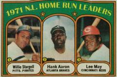 NL Home Run Leaders [W. Stargell, H. Aaron, L. May] Baseball Cards 1972 Topps Prices