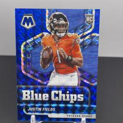 Justin Fields [Blue Mosaic] #4 Football Cards 2021 Panini Mosaic Blue Chips Prices