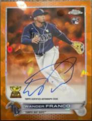 Wander Franco [Orange] #RA-WF Baseball Cards 2022 Topps Chrome Update Sapphire Rookie Autographs Prices