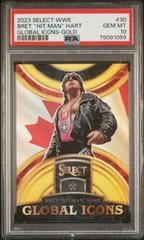 Bret 'Hit Man' Hart [Gold] #30 Wrestling Cards 2023 Panini Select WWE Global Icons Prices