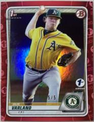 Gus Varland [Red Foil] #BFE-38 Baseball Cards 2020 Bowman 1st Edition Prices