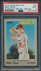 Mike Trout [Red Ink] Baseball Cards 2019 Topps Heritage Real One Autographs Prices
