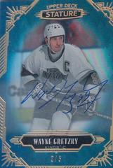 Wayne Gretzky [Blue Autograph] #76 Hockey Cards 2020 Upper Deck Stature Prices