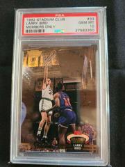 Larry Bird [Members Only] #33 Basketball Cards 1992 Stadium Club Prices