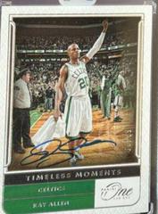Ray Allen Basketball Cards 2021 Panini One and One Timeless Moments Autographs Prices