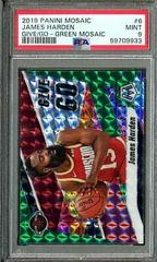 James Harden [Green Mosaic] #6 Basketball Cards 2019 Panini Mosaic Give and Go Prices