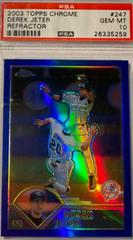 Derek Jeter [Refractor] #247 Baseball Cards 2003 Topps Chrome Prices