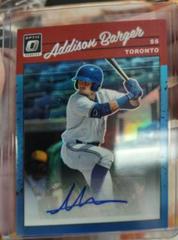 Addison Barger [Carolina Blue] #1990-AB Baseball Cards 2023 Panini Donruss Optic Retro 1990 Signatures Prices