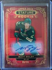 Matt Boldy [Red Autograph] #101 Hockey Cards 2022 Upper Deck Stature Prices
