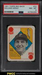 William Werle Baseball Cards 1951 Topps Red Back Prices