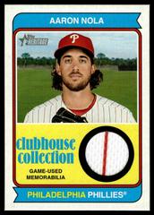 Aaron Nola Baseball Cards 2023 Topps Heritage Clubhouse Collection Relics High Number Prices