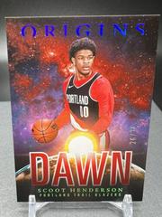 Scoot Henderson #13 Basketball Cards 2023 Panini Origins Dawn Prices