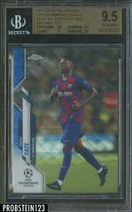 Ansu Fati [Blue Wave Refractor] Soccer Cards 2019 Topps Chrome UEFA Champions League Prices