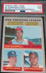 AL Strikeout Ldrs.  [McDwll/Lolich/Messermith] #72 Baseball Cards 1970 O Pee Chee Prices