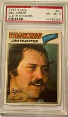 Jim Hunter Baseball Cards 1977 Topps Cloth Stickers Prices