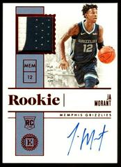 Ja Morant [Jersey Autograph Red] #201 Basketball Cards 2019 Panini Encased Prices