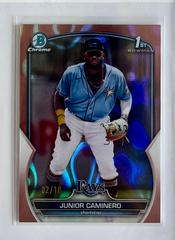 Junior Caminero [Rose Gold Lava] #BCP-61 Baseball Cards 2023 Bowman Chrome Prospects Prices