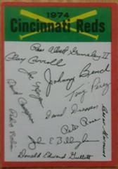 Cincinnati Reds Baseball Cards 1974 Topps Team Checklist Prices
