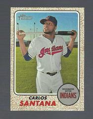 Carlos Santana [Flip Stock] #104 Baseball Cards 2017 Topps Heritage Prices