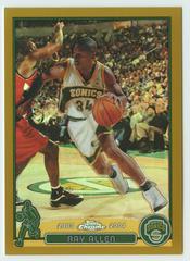 Ray Allen [Gold Refractor] Basketball Cards 2003 Topps Chrome Prices