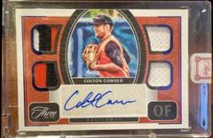 Colton Cowser #QJA-CC Baseball Cards 2022 Panini Three and Two Quad Jersey Autographs Prices