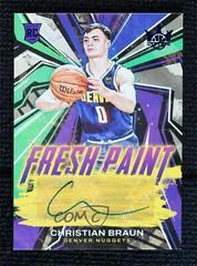 Christian Braun [Sapphire] #FP-CBD Basketball Cards 2022 Panini Court Kings Fresh Paint Autographs Prices