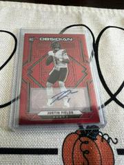 Justin Fields [Autograph Red Flood] #103 Football Cards 2021 Panini Obsidian Prices