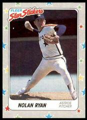 Nolan Ryan #88 Baseball Cards 1988 Fleer Star Stickers Prices