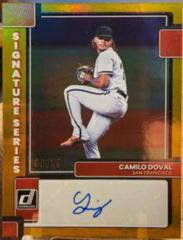 Camilo Doval [Gold] #SS-CD Baseball Cards 2022 Panini Donruss Signature Series Prices