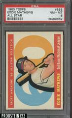 Eddie Mathews [All Star] #558 Baseball Cards 1960 Topps Prices