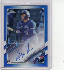 Alejandro Kirk [Blue Refractor] Baseball Cards 2021 Topps Chrome Rookie Autographs Prices