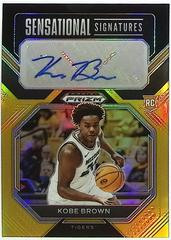 Kobe Brown [Black Gold] #SS-KBW Basketball Cards 2023 Panini Prizm Draft Picks Sensational Signatures Prices