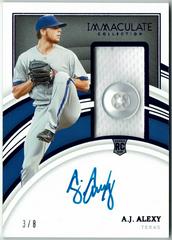 A.J. Alexy [Patch Autograph Button] #131 Baseball Cards 2022 Panini Immaculate Prices